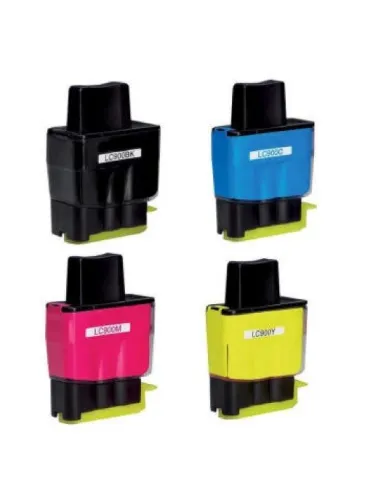 BROTHER LC900 / LC-900  PACK 4 CARTUCHOS COMPATIBLES 