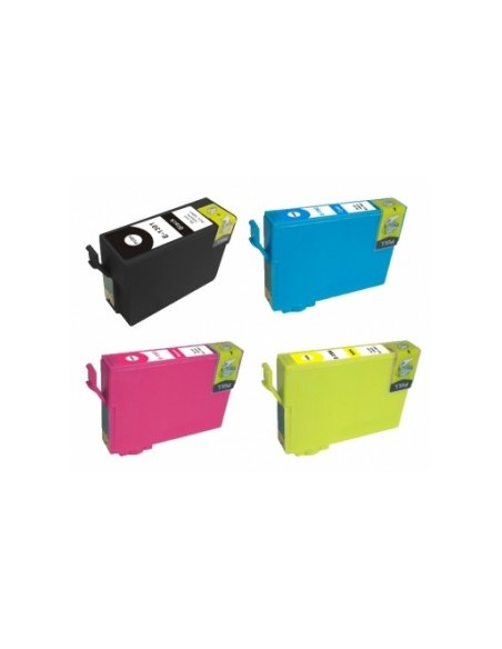 T1301/2/3/4 EPSON Pack Ahorro 4 tintas compatibles Epson T1301 - T1302 - T1303 - T1304
