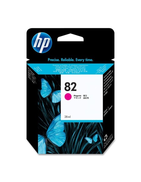 Hp cartucho inyeccion original tinta para impresora magenta 82 28ml ch567a