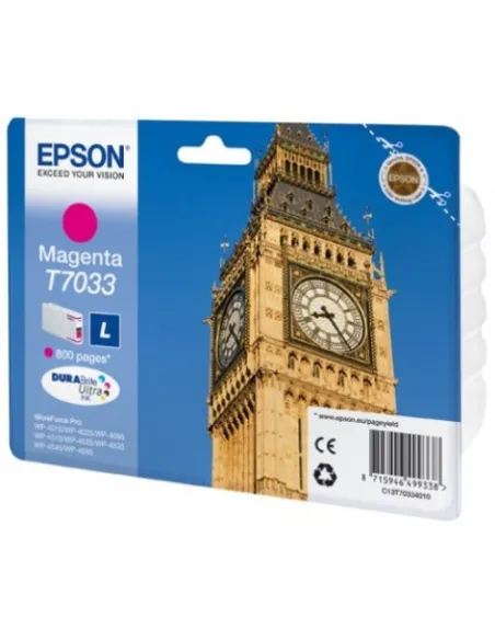 Cartucho original de tinta EPSON Magenta T7033 800 pags