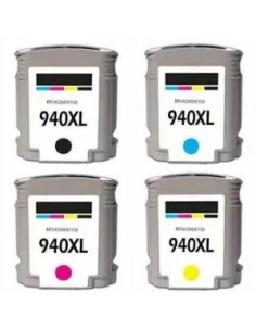 HP 940XL pack cartuchos compatibles alta capacidad HP 940XL BK/C/M/Y (con chip)