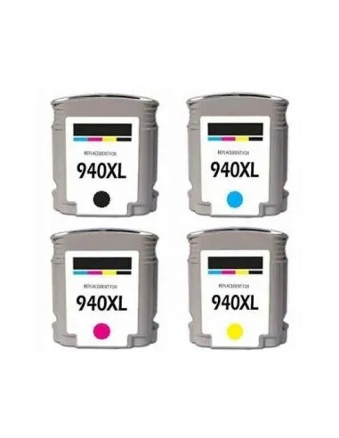 HP 940XL pack cartuchos compatibles alta capacidad HP 940XL BK/C/M/Y (con chip)