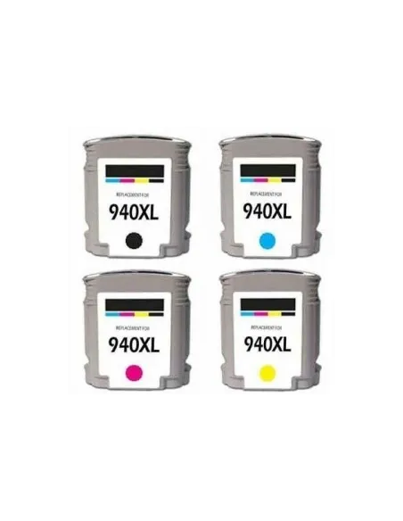 HP 940XL pack cartuchos compatibles alta capacidad HP 940XL BK/C/M/Y (con chip)