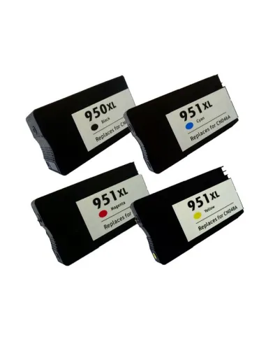 HP 950XL (Negro) + HP 951XL (C/M/Y) pack 4 cartuchos compatibles