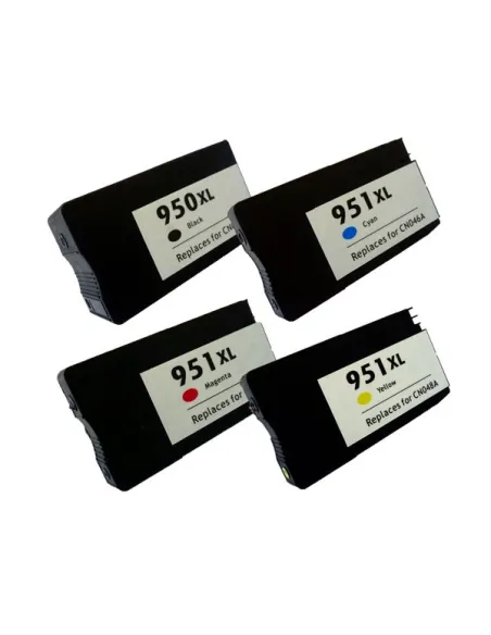 HP 950XL (Negro) + HP 951XL (C/M/Y) pack 4 cartuchos compatibles