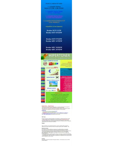 Pack Ahorro Compatible 4 colores BROTHER LC1220 (BK-C-M-Y)