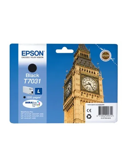Cartucho original de tinta EPSON Negro T7031 800 pags