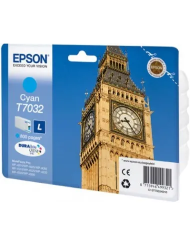 Cartucho original de tinta EPSON Cyan T7032 800 pags