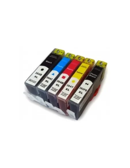 HP 364XL pack 5 cartuchos HP 364xl (negro-negro foto-cián-magenta-amarillo)