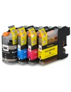 PACK 4 CARTUCHOS DE TINTA BROTHER LC-127 XL / LC-125 XL COMPATIBLE