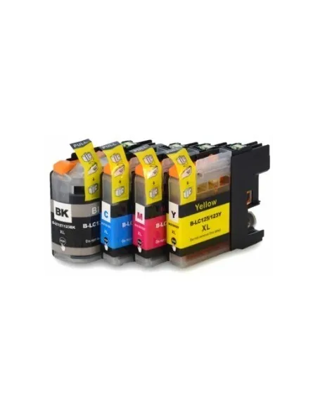 PACK 4 CARTUCHOS DE TINTA BROTHER LC-127 XL / LC-125 XL COMPATIBLE