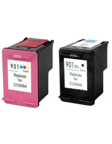 HP 901XL pack ahorro cartuchos compatibles HP 901XL BK + HP 901XL COLOR