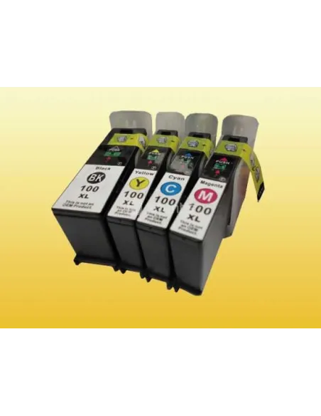 LEXMARK 100XL pack 4 cartuchos compatibles Lexmark 100xl (alta capacidad)