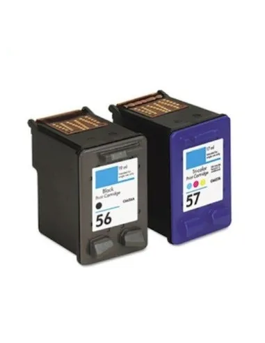 HP 56 + HP 57 pack 2 tintas compatibles HP 56 + HP 57 alta capacidad