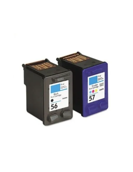 HP 56 + HP 57 pack 2 tintas compatibles HP 56 + HP 57 alta capacidad