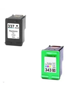  HP 337 + HP 343 pack ahorro 2 tintas compatibles
