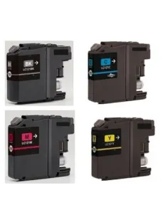 pack 4 tintas Brother LC121 DCP J152W/J552DW/J752DW MFC J470DW/J650DW/J870DW