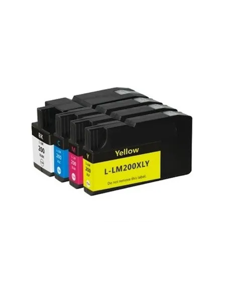 LEXMARK 200XL pack 4 tintas compatibles Lexmark 200 xl (bk-c-m-y) alta capacidad