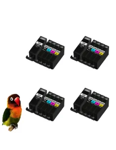  Canon pgi-525bk/cli-526(bk, cy, m, y) Pack 20 tintas compatibles (con Chip) 
