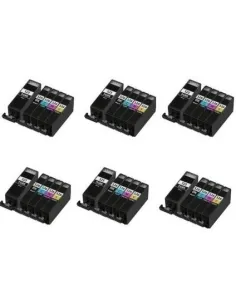 Canon pgi-525bk/cli-526(bk, cy, m, y)  Pack 30 tintas compatibles (con Chip)  2