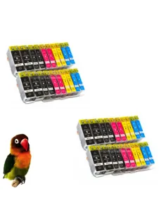 (pgi-5bk, cli-8bk/c/m/y) CANON Pack 40 tintas (con chip) compatibles canon 