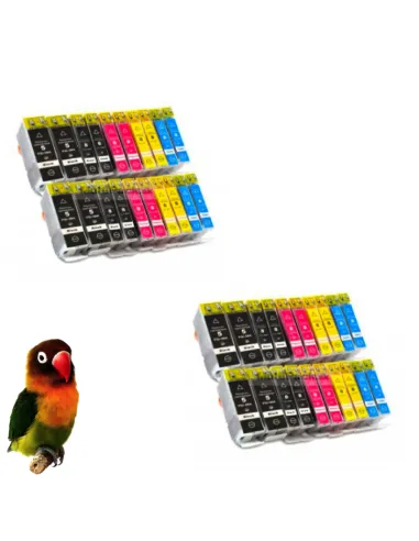 (pgi-5bk, cli-8bk/c/m/y) CANON Pack 40 tintas (con chip) compatibles canon 