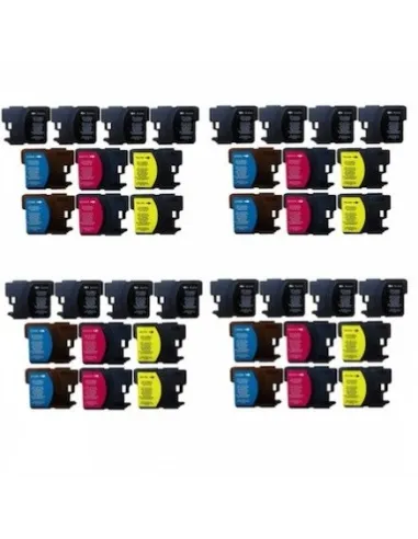 Brother LC1280 pack 40 cartuchos tinta compatibles (bk-c-m-y)