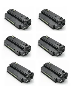 pack 6 Toner HP 13x Q2613X Nº13x Negro COMPATIBLE para HP LaserJet 1300