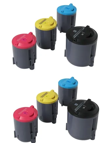 CLP-350/CLP-351 pack 8 tóners compatibles Samsung CLP-350 CLP-351 (bk-c-m-y)