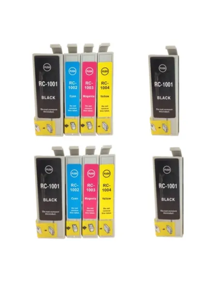 T1005 EPSON pack 10 tintas (BK-C-M-Y)  compatibles 