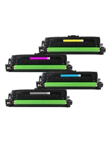 CE740A/1/2/3 PACK 4 TONERS compatibles HP CP 5220 / CP 5225 (BK-C-M-Y)
