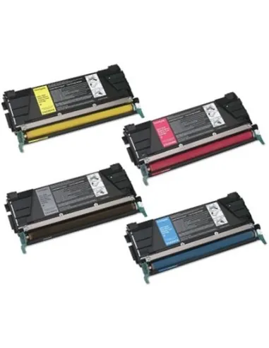 C734 / C736 / X734 / X736 / X738 PACK 4 toner LEXMARK (BK-C-M-Y) compatibles 