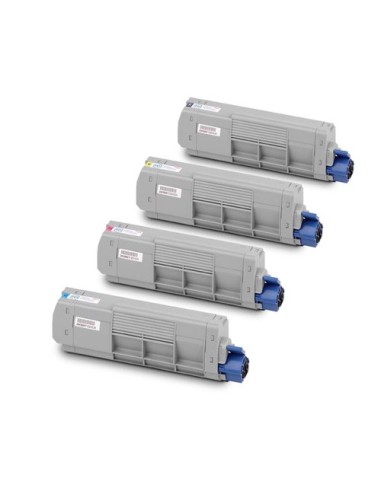 OKI MC851 / MC861 PACK 4 toners (BK-C-M-Y) compatibles