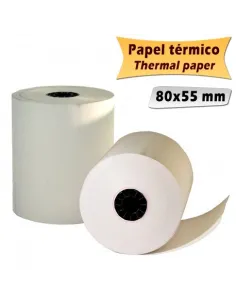 pack 8 Rollos de Papel Termico 80x55mm