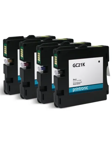 RICOH GC21  PACK  4 tintas (BK-C-M-Y) compatibles    GX2500 GX3000 GX5050 GX7000