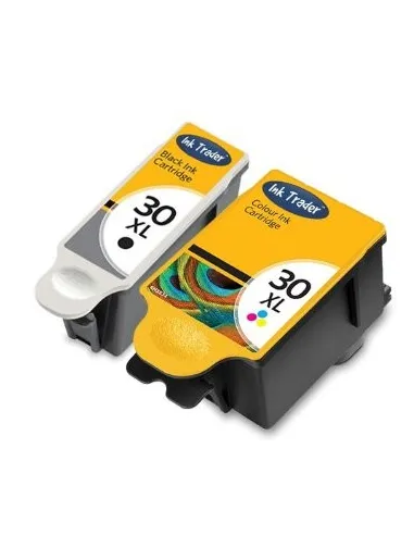 30XL KODAK NEGRO + COLOR PACK 2 KODAK cartuchos compatibles