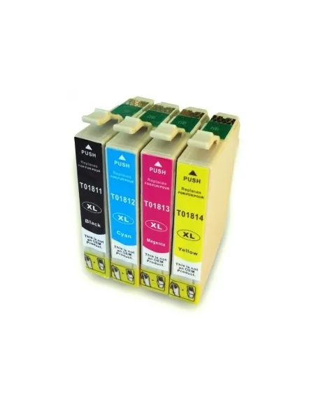T1811/2/3/4 EPSON Pack tintas comp. T1811/2/3/4  / 18XL  : XP-102 , XP-202 , XP-205 , XP-30 , XP-302 , XP-305 , XP-402 , XP-405