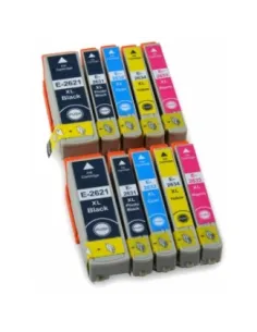 T2621/T2631-2-3-4 EPSON pack 5 tintas compatibles Epson T2621-T2631-T2632-T2633-T2634