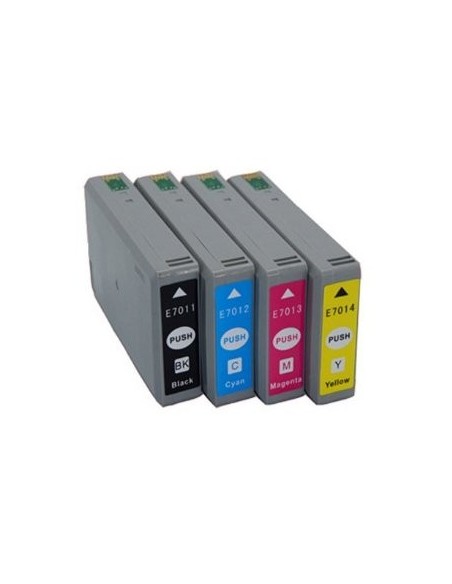 Epson T7011-T7012-T7013-T7014 pack 4 cartuchos de tinta compatibles Epson T7011-T7012-T7013-T7014
