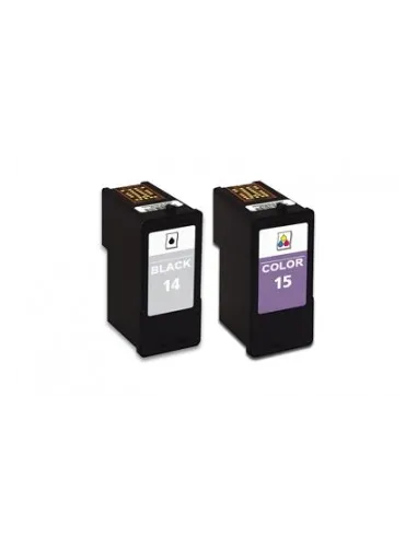 pack compatibles Lexmark 14 + Lexmark 15