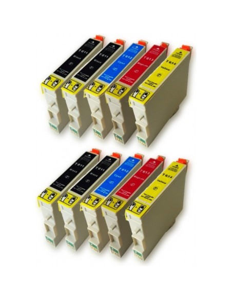 Epson T0611-T0612-T0613-T0614 pack 10 cartuchos compatibles 