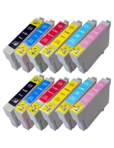 Epson T0801-T0802-T0803-T0804-T0805-T0806 pack 12 tintas compatibles 