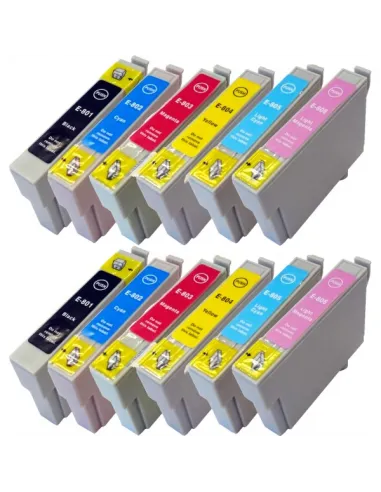 Epson T0801-T0802-T0803-T0804-T0805-T0806 pack 12 tintas compatibles 