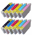 pack 12 tintas compatibles Epson T0801-T0802-T0803-T0804-T0805-T0806  (2 por color)