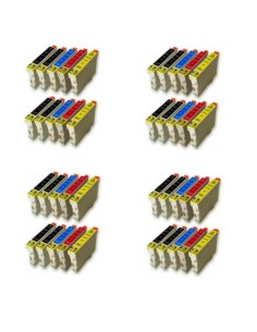 Epson T0611-T0612-T0613-T0614 pack 40 cartuchos compatibles Brother LC123   con chip