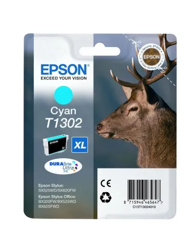 Cartucho cián original Epson T1302 10.1 ml