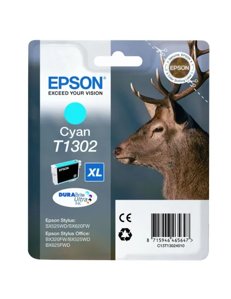 Cartucho cián original Epson T1302 10.1 ml