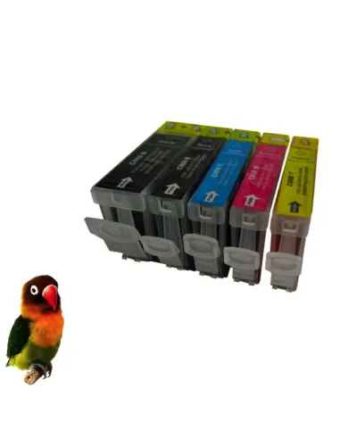 (pgi-5bk, cli-8bk/c/m/y) CANON Pack 40 tintas (con chip) compatibles canon 