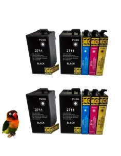T2711/2/3/4 PACK 5 tintas compatibles Epson WF-3620 / WF-3640 / WF-7110 / WF-7620 / WF-7640 
