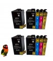 T2711/2/3/4 PACK 10 tintas compatibles Epson WF-3620 / WF-3640 / WF-7110 / WF-7620 / WF-7640